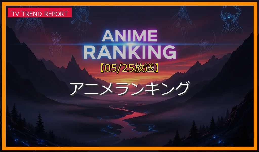 【05/25放送】アニメランキングの放送内容と見どころ