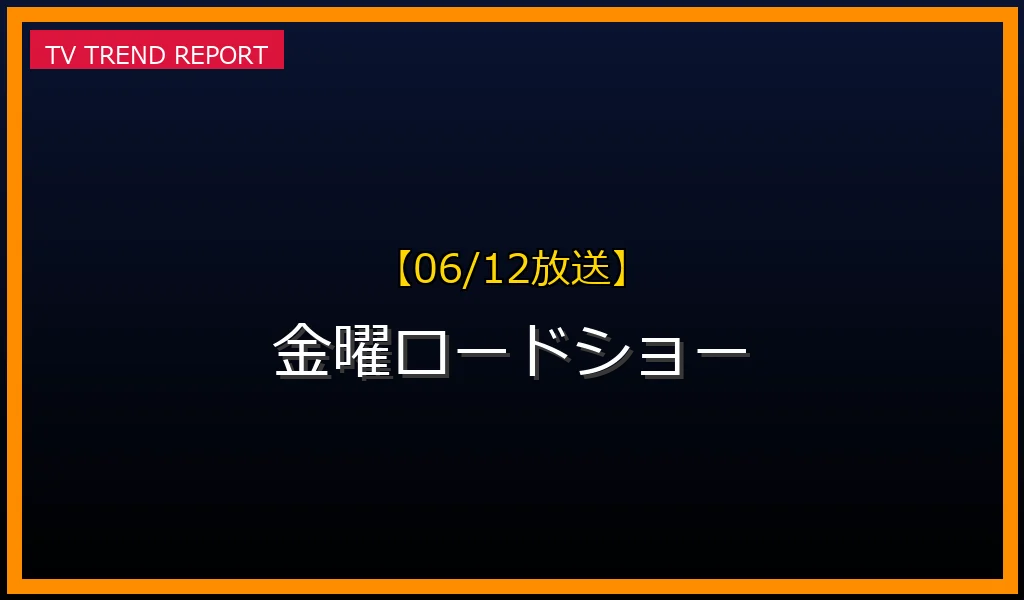 【06/12放送】金曜ロードショーの放送内容と見どころ