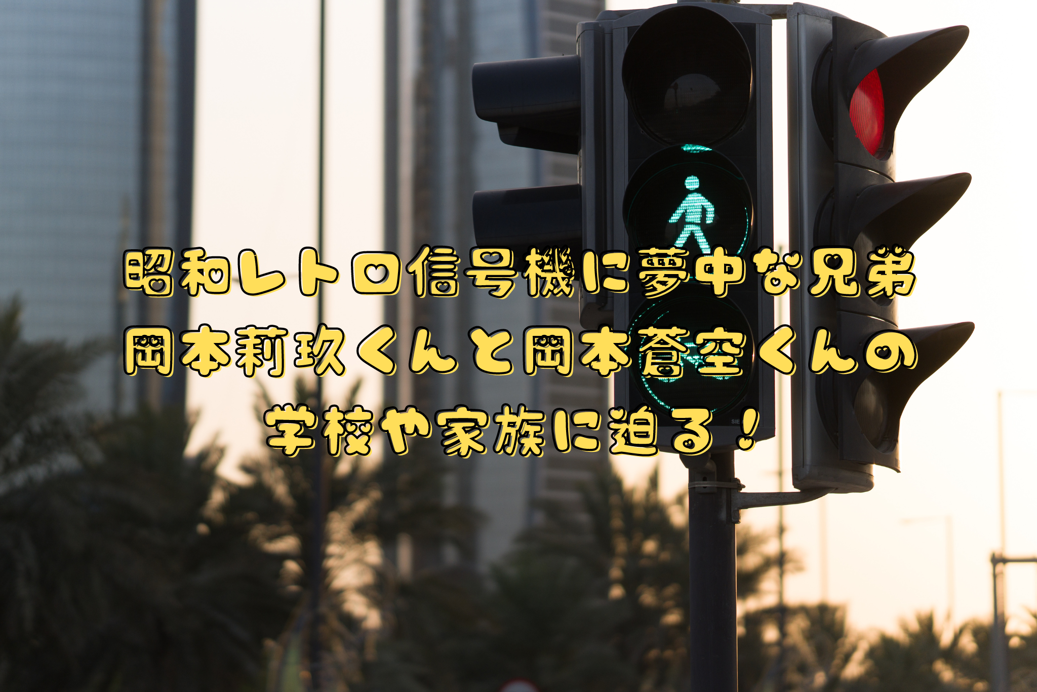 昭和レトロ信号機に夢中な兄弟、岡本莉玖くんと岡本蒼空くんの学校や家族に迫る！