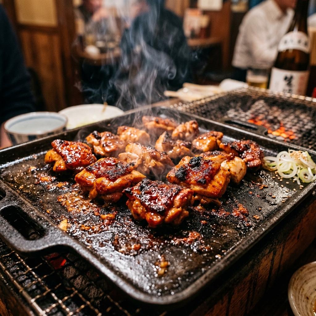 前島食堂の絶品味噌だれ鳥焼肉
