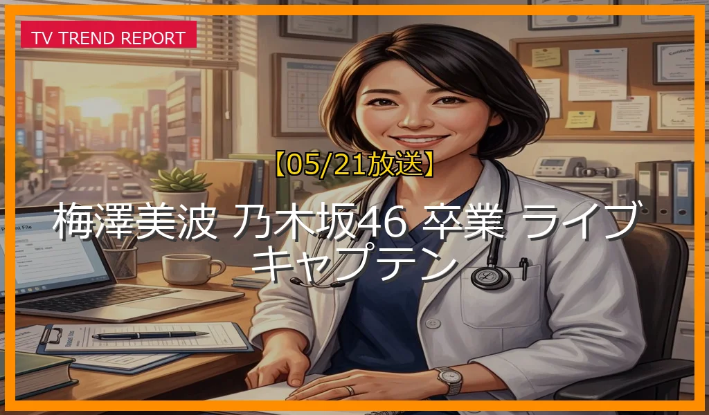 【05/21放送】「俺らの梅澤美波」がトレンド入り！3代目キャプテンの涙の卒業とこれまでの輝かしい軌跡まとめの最新情報・見どころ解説