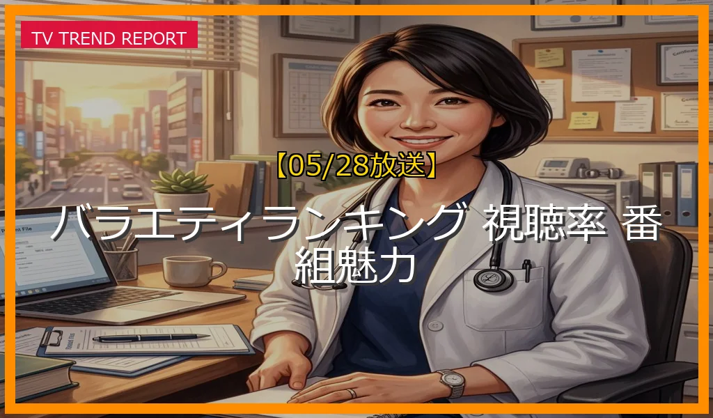 【05/28放送】なぜ面白い？テレビ「バラエティ番組」人気ランキングと視聴者を惹きつける演出の秘密の最新情報・見どころ解説