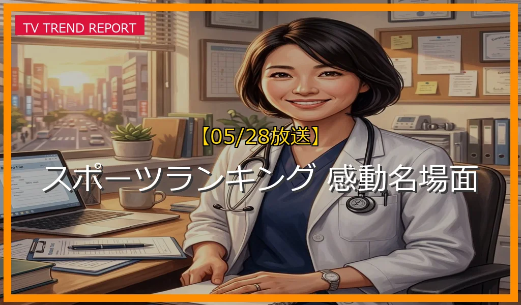 【05/28放送】日本のスポーツ感動名場面＆歴代選手ランキング！視聴者を熱狂させる名番組の魅力の最新情報・見どころ解説