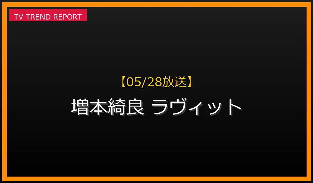 【05/28放送】【05/28放送】増本綺良（櫻坂46）が「ラヴィット！」で話題沸騰！“キラワールド”の魅力と見どころ徹底解説の最新情報・見どころ解説